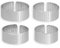 Handmade geschenk für sie Set mit 4 Midi-Ringen aus gekräuseltem Sterling silber, handgefertigtem griechischem Schmuck, ungewöhnlichen Ringen, modernem Ringset, hochwertigen