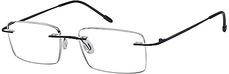 Eyekepper Rahmenlos lesen Brille zum Männer lesen - Rechteck Randlos Lesebrille Schwarz