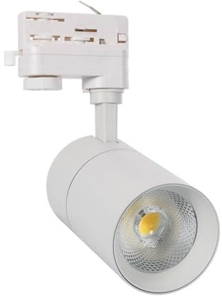 LEDKIA LIGHTING - Foco Carril LED Monofásico 20W | Regulable CCT | Luz COB 36º | No Flicker UGR15 | Interior | Aluminio, Blanco, Policarbonato