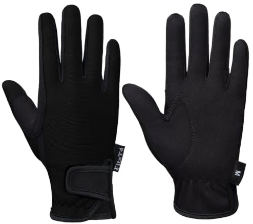 FitsT4 Grip Gants d'équitation pour Enfant Fille garçon 5-14 Ans pour l'équitation, Le Cyclisme, Le Jardinage, en 3 Couleurs