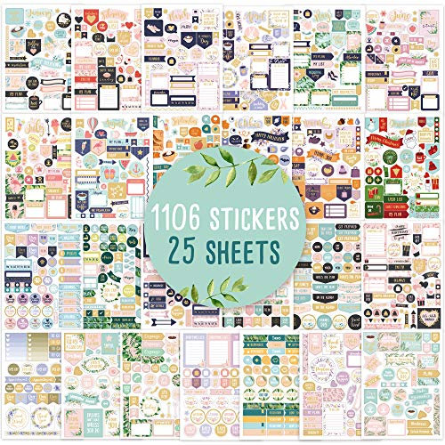 Ästhetische Greenery Planer-Aufkleber – mehr als 1100 atemberaubende Goldfolien-Design-Accessoires verbessern und vereinfachen Ihren Planer, Tagebuch und Kalender.