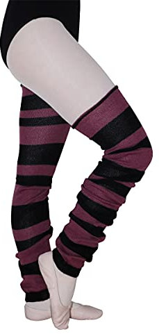 Intermezzo Damen Leg-Warmers 2103 Polpay - Farbe: Schwarz-Violett (385) - Größe: OneSize