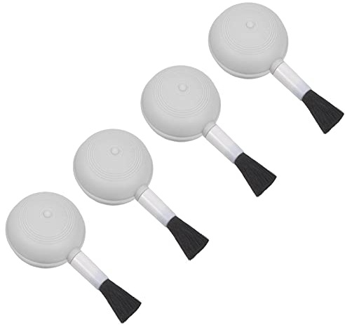 PATIKIL Soplador de polvo de aire y cepillo suave, paquete de 4 cepillos de limpieza de teclado de 20 mm para computadora portátil, pantallas de teclado, ventana gris