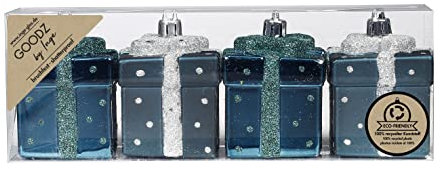 Inge-glas Christbaumschmuck Kunststoff 6cm 4 Stück Set Geschenkbox Weihnachtskugeln