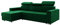 MEBLINI Schlafcouch mit Bettkasten - Ecksofa mit Schlaffunktion - Sofa mit Relaxfunktion und Kopfstützen - Couch L-Form - Eckcouch - Wohnlandschaft - Voss - 242x168x79cm Links - Grün Samt