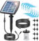 Irishom Solar Water Pump, Solar Irrigation Auto Watering System Solar Powered Automatic Drip Irrigation Kit Self Watering Devices with Timer for Plants in Patio Balcony Green House