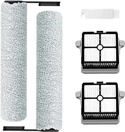 Ersatz-Bürstenwalze und Staubsaugerfilter für Tineco Floor One S7/ S6 Pro Akku-Nass-Trocken-Staubsauger (2 Bürstenwalze + 2 HEPA-Filter)