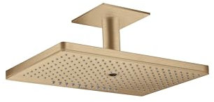 hansgrohe AXOR ShowerSolutions Kopfbrause 460/300 3jet, Deckenanschluss, 35281140, Farbe: Brushed Bronze
