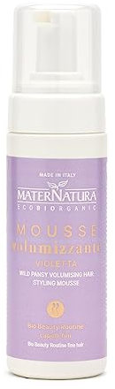 Maternatura, Volumen-Mousse für Haare mit Veilchen, verleiht Volumen am Ansatz, verleiht Struktur und Geschmeidigkeit, Bio Beauty-Routine für feines Haar, Made in Italy - 150 ml