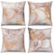 ASDCXZ Marmor Kissenbezug 40x40 cm 4er Set, Modern Orange Grau Gold Bunt Marmor Optik Sofa Dekokissen Kissenbezüge Kissenhülle Waschbar Polyester Flachs Textil Polster Kopfkissenbezug Kissen Bezug