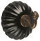 IB Laursen Nostalgischer Wandhaken aus Keramik mit Haken Garderobenhaken versch. Farben geriffelt Ø5 x T4,5 cm Antik (Schwarz)