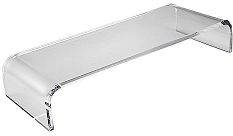 Acrylic Monitor Stand Riser, Computer Cat-Proof Keyboard Cover Laptop Stand Desk Accessories Desk TV Shelf Phone Holder for Printer Notebook Home Office