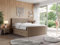 MKS MEBLE King Boxspringbett 180x200, Polsterbett 180x200 mit Bettkasten, Bett 180x200 mit Multipocket-Matratze H3, Boxspringbett 180x200 mit Kopfteil und Topper - H3 Braun Kunstleder - Doren