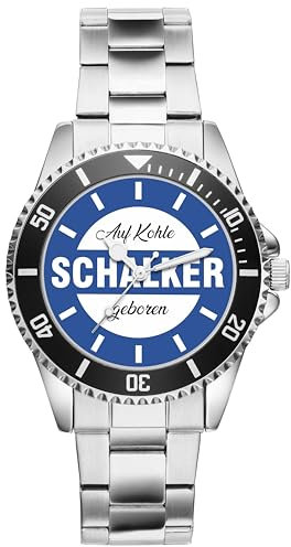 KIESENBERG Damenuhr Schalker Geschenk Artikel Idee Fan Armbanduhr Ø 33 mm Metallarmband Uhr D-21174