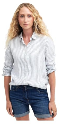 Barbour Women's Marine Relaxed Long-Sleeved Shirt, Chambray Stripe