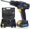 Skotek Cordless Drill Driver 18V Lithium-Ion, 54Pc Electric Screwdriver Set, LED Work Light, Electric Drill Quick Change Power Drill Battery with Charger & Carry Case Included