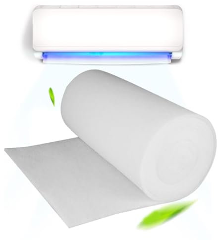 100x100x0.3cm Filtro De Aire Acondicionado,1 Rollo Prefiltro Purificador De Agua De Carbón Activado Para Aire Acondicionado, Filtro De Repuesto De Filtro De Aire De Algodón
