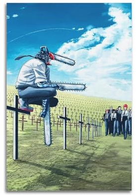 TESUXYEHH Chainsaw Man Anime Character Poster Poster Decorative Painting Canvas Wall Posters And Art Picture Print Modern Family Bedroom Decor Posters 12x18inch(30x45cm)