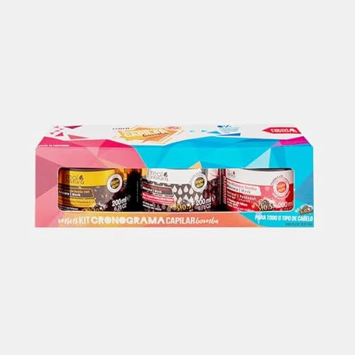 Real Natura - Kit Máscaras Bomba 3x200ml - Tratamiento Capilar Intensivo - Hidratación, Nutrición y Fortalecimiento - Ingredientes Naturales - Todo Tipo de Cabello - 600 g
