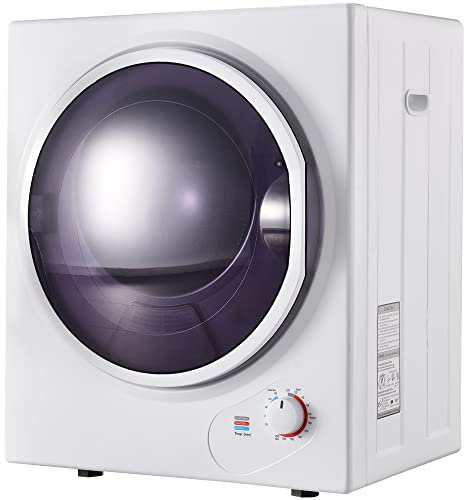 seche linge 2,5kg, seche linge pompe à chaleur avec double filtre ouverture à 180 degrés porte murale minuterie 200 minutes protection contre la surchauffe température de séchage jusqu'à 65°C