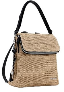 Desigual Logo Raffia Backpack Natural