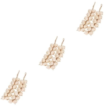 Zerodeko 3 Sätze Künstlicher Knoblauch Gefälschter Knoblauch Gefälschtes Gemüse Knoblauch Fotografie Requisiten Knoblauch-Modell Schaumgemüse Knoblauchzopf Künstlicher 2 Stück * 3