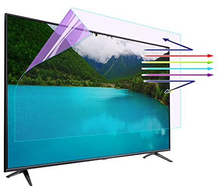 CEHJZQRPL Anti Blue Light Screen Protector for TV, Anti-Glare Anti Blue Light Anti-Scratch Injury LCD Display Protector Film,Protector Film for LCD,LED,4K OLED & QLED HDTV(34in 815x345mm)