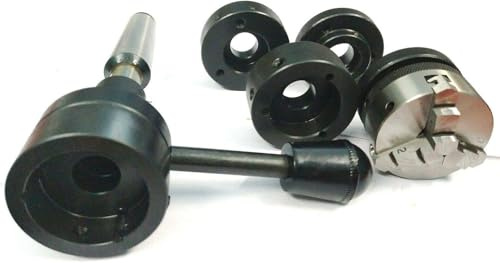 Buyohlic Lathe Tailstock Die Holder Tapping Threading Reaming Drilling (2MT Die Holder with 65mm Chuck)