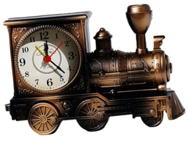 Amosfun Eisenbahn-motoruhr Kreativ Wecker Desktop-Ornament-Uhr Lustige Uhr Für Schlafzimmer Wohnzimmer Kaffee