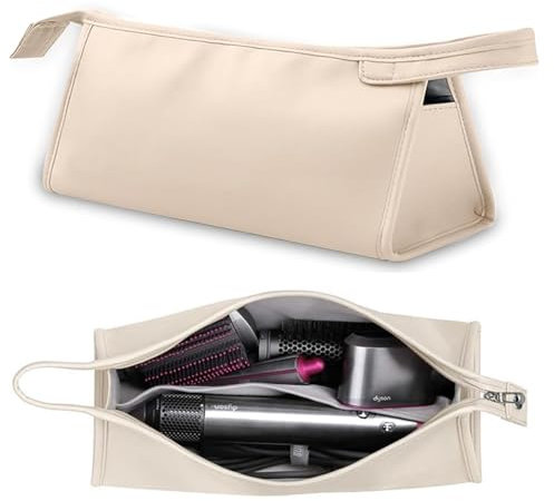 Yunlaishaocer Haartrockner Tasche für Dyson Airwrap Styler,PU-Leder wasserdichte Tragbare Aufbewahrungstasche,Reise Tasche für Dyson für Dyson Airwrap/Supersonic Haartrockner & Zubehör