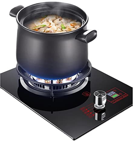 GAROEN 33 cm Gaskochfeld-Arbeitsplattenherd, 5,2 kW, 9 Kammern, hohe Flamme, Topfträger aus Glasgusseisen, mit Flammendurchschlagschutz (LPG)