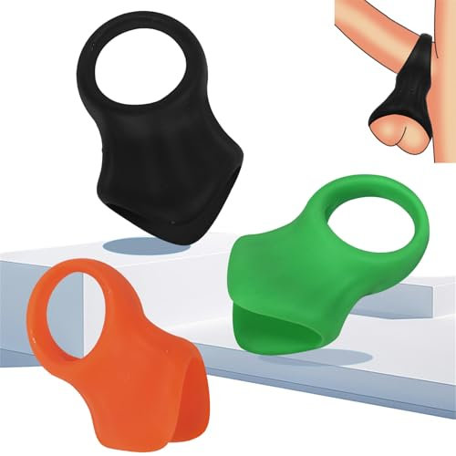 Soarvlorfy Wiederverwendbare Penis Ring Hodensack Bondage Cock Ring Sex Spielzeug Extrem für Paare Mann Penishülle Dehnbar Silikon Hodenstrecker Ballstretcher Erwachsenen Zubehör,Schwarz