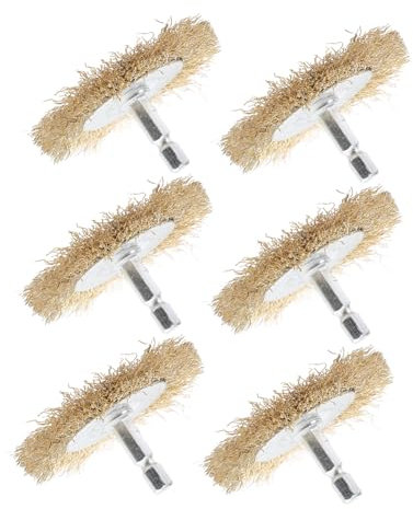 Ciieeo 6piezas Cepillo De Alambre Para Taladro Lijado Rueda De Cepillo De Acero