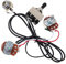 Hklshyd Guitar Wiring Harness Prewired Two Pickup 500K Pots 3-Way Toggle Switch Silver