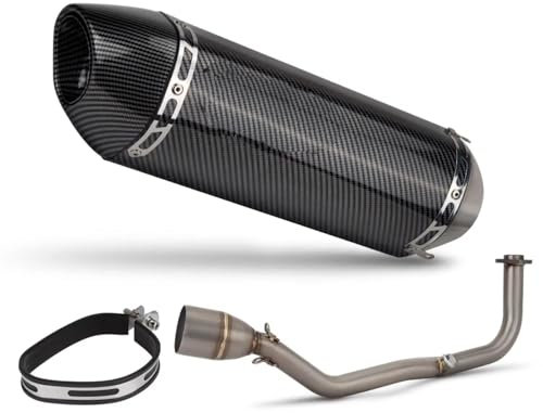 hivxwerm Pot d'échappement de Moto Compatible avec Xmax 125 2021 2022 2023 2024 Moto Slip on Échappement Modifier Silencieux pour Connecter Le Tuyau D'échappement Avant(Type A)