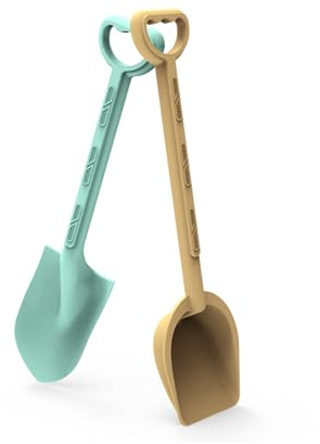 Gissroys 2 piezas Gran pala de arena para niños, pala de playa de plástico, herramienta de arena, juguete con diseño ergonómico, juguete libre para jardín, pala de arena para niños