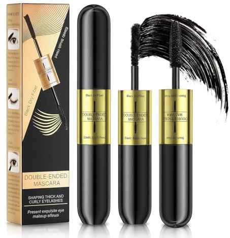 Mascara Volumizzante E Allungante,Mascara Waterproof,Allungante, Volumizzante E Anti-Sbavature,Non Forma Grumi,Effetto Naturale E Duraturo,Per Ciglia Sottili O Corte,Nero Profondo