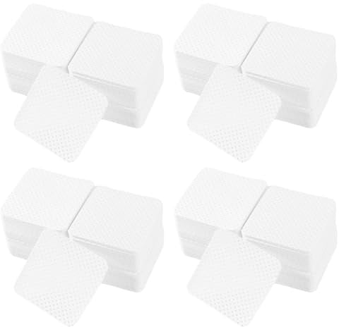 xiluuyou 800 Pièces Coton Ongles Gel Non Pelucheux, Lingettes non Pelucheuses, Coton Ongles Gel Vernis Remover Wipes, Enlever de Vernis à Ongles UV Gel pour Manucure et Pédicure,Blanc