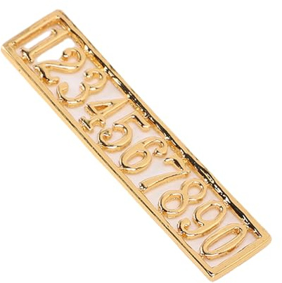Haofy 1:12 Scale Dollhouse Door Numbers, Gold Alloy Mini House Door Digits 0-9 for Dollhouse Decor and Photography Props