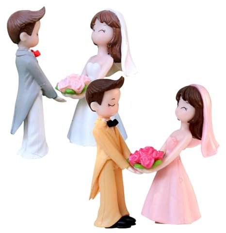 Romantische Hochzeitspaar Figur 2 Paar PVC Tischdekoration