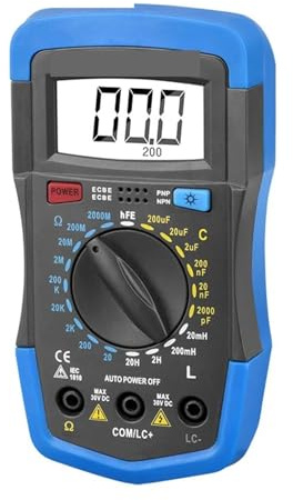Kapazitätsmultimeter, digitales Induktivitäts-LCD-Messgerät, HFE-Test mit Reparaturwerkzeug for Hintergrundbeleuchtung, Induktivitäts-LCR-Messgerät