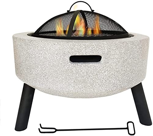 BKSXSOP Grillstelle für den Außenbereich, Feuerstelle für Garten und Terrasse, Holzofen-Feuerstelle, Grillstelle für Abendessen im Innenhof