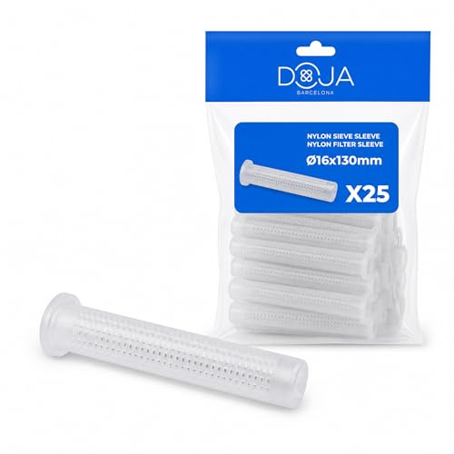 DOJA Barcelona Tamiz Nylon Anclaje Químico - 16x130 - Pack 25 - Diseño Optimizado para Buena Fijación en Ladrillo Hueco, Fácil Instalación, Taco Quimico, Varilla Roscada para Anclaje, Tacos Pared