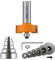 CMT 835.501.11 Rabbeting Router Bit Set, 12-Inch Shank, Orange
