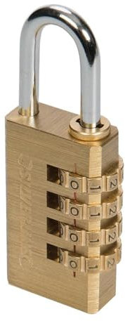 Silverline 360848 Combination Padlock Brass 4-Digit