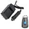 Amsahr C-BP1030 Digital Replacement Mini Battery Travel Charger for Samsung BP-1030, NX200, NX210, NX1000 with Lens Accessories Pouch (Gray)