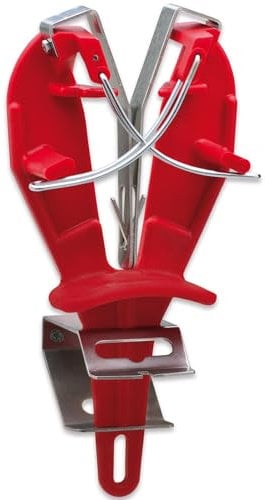 Giesser seit 1776 - Made in Germany - sharp easy, Messerschärfer, mit halterung, Abziehstahl, doppelfunktion, rot, 9980 r