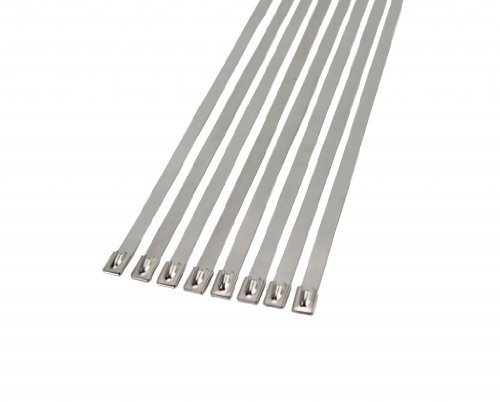 5/16 Stainless Steel Self-Locking Ball Lock Cable Ties, Extra Wide, Monster Size (10, 28)