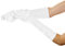 Balinco Lange Glamour Handschuhe in den Farben schwarz, weiß & rot zum 20er Jahre Damen Charleston Kostüm (Weiß)