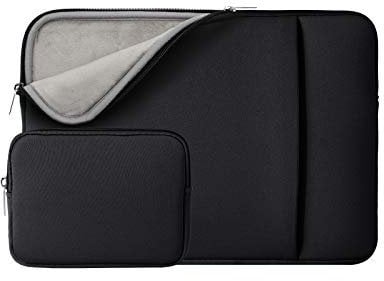 RAINYEAR 13 Inch Laptop Sleeve Compatible with 13 MacBook Air/Pro M1 M2 M3 M4 A2337 A2338 A2681 A3113 A3240 Case Bag & Front Pocket Accessories Pouch(Black,Upgraded Version)